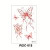 WSC Waterproof Non-Reflective Flower & Butterfly Tattoo Sticker