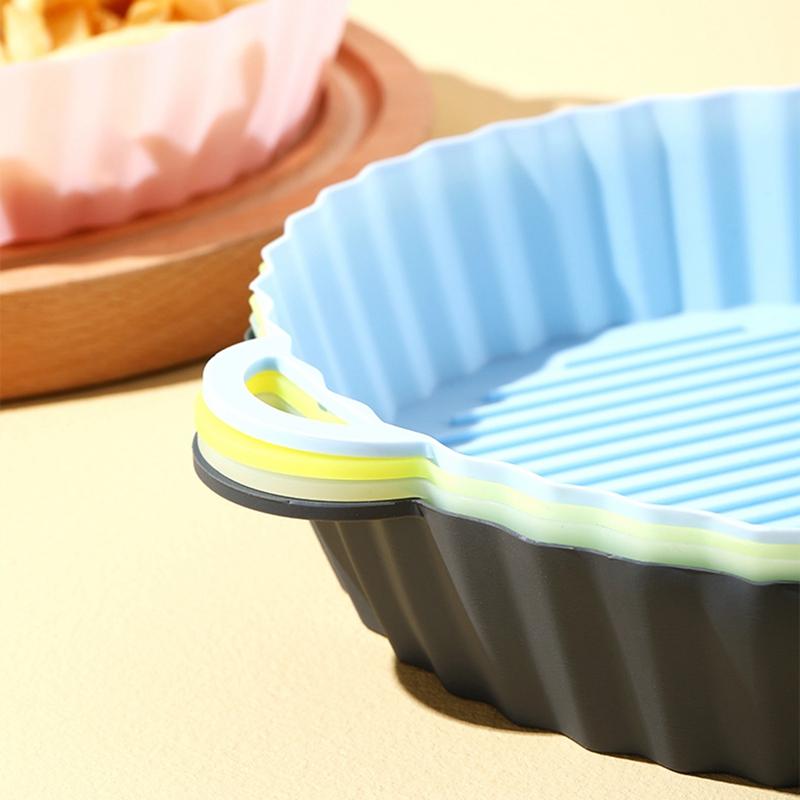 AirFryer Silicone Pot Air Fryers Oven Baking Tray Fried Pizza Chicken Basket Mat Silicone Liner Grill Pan Para Cocina Accesorios