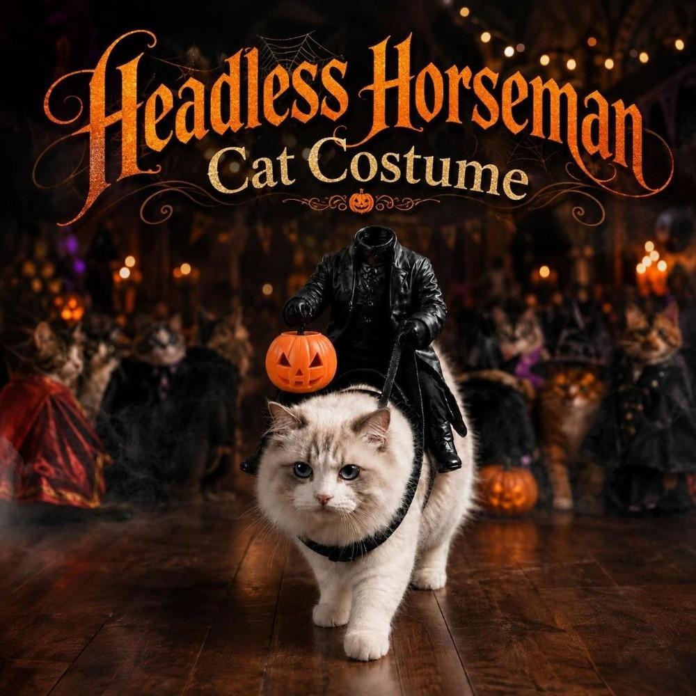 Pumpkin Halloween Pet Costume Creative Cat Saddle Costume Pet Clothes