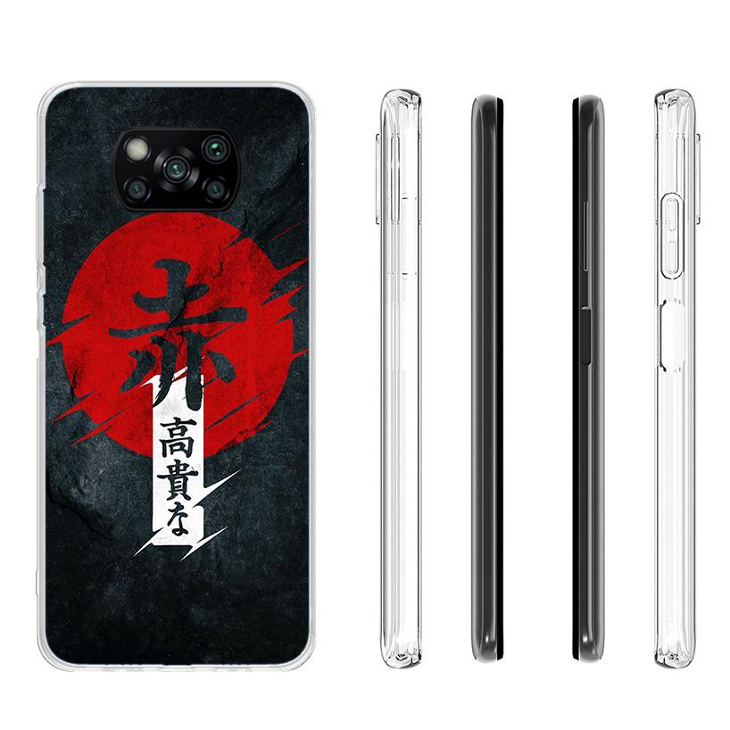 Japońskie Ciemne Smocze Etui na Telefon Dla Xiaomi Poco X7 X6 X5 Pro F7 Ultra Redmi 15C 15 13 13C 12 12C 10 10A 10C 9 9A 9C 9T Co