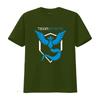 Maglietta Vintage Blu Simbolo Team Mystic per Uomo Fan Divertente Poke Go Saggezza Lavata Comoda Alla Moda Unisex Versatile