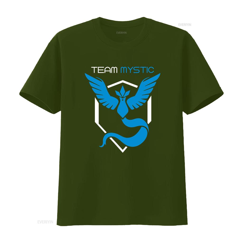 Maglietta Vintage Blu Simbolo Team Mystic per Uomo Fan Divertente Poke Go Saggezza Lavata Comoda Alla Moda Unisex Versatile