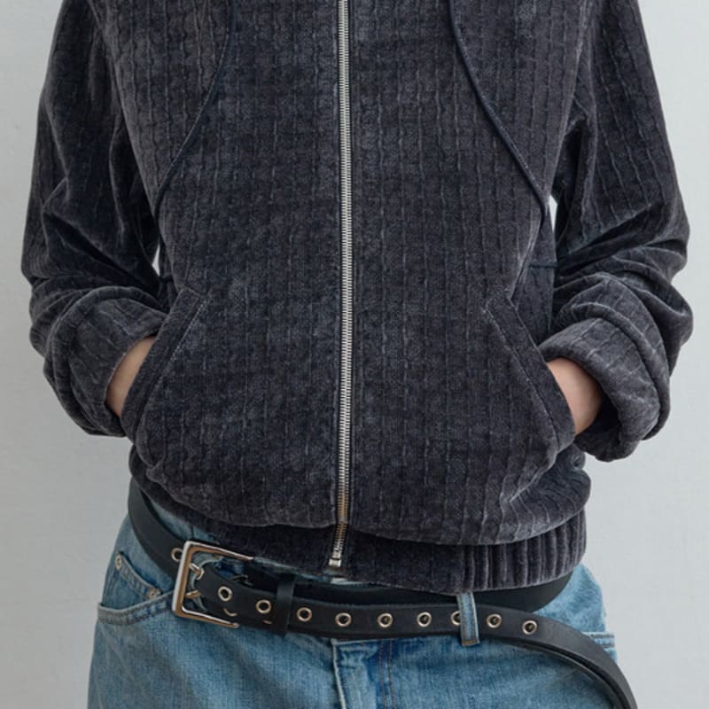 

Кожаный ремень с шипами Kijun Черный OS