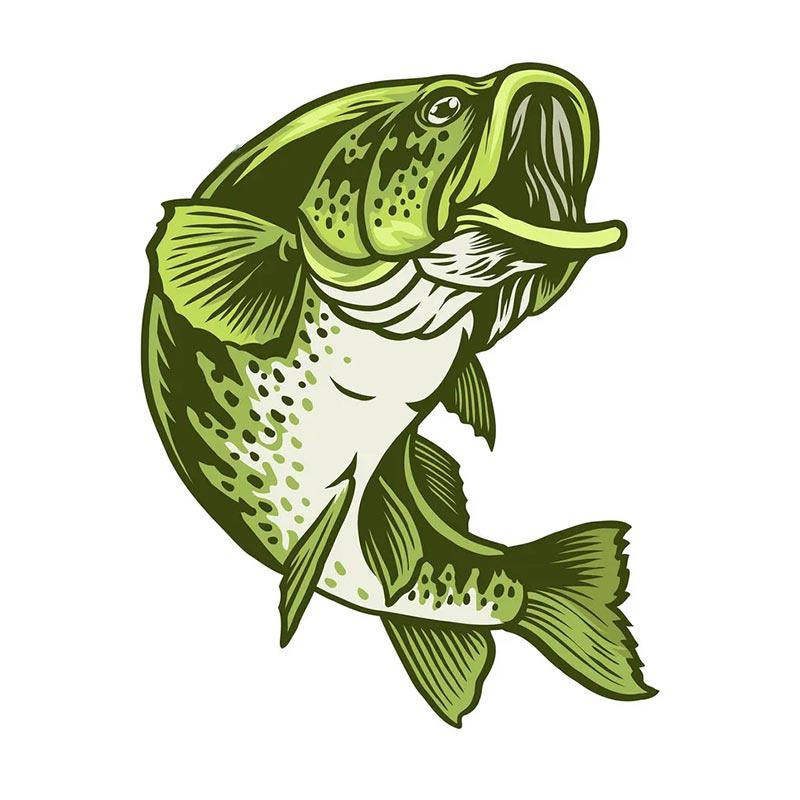 Custom Fishing Fish Car Stickers PVC Glue Sticker for Motorcycle Surfboard Laptop Vinyl Wrap Anime Cartoon Decor Car Accessories