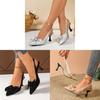 Summer Butterfly Knot High Heel Sandals For Women With Slim Heel And Pointed Toe