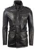 Men's Genuine Leather Field Coat (ZGOK) - Black