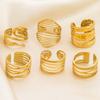 Open Multi Layered Ring Fastness Women's Ring Trendy Irregular Ring  Gift