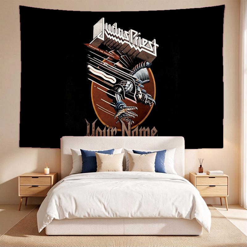 Judas Priest (1) Custom Name Tapestry Wall Hanging Tapestry Wall Art Decor for Bedroom Living Room