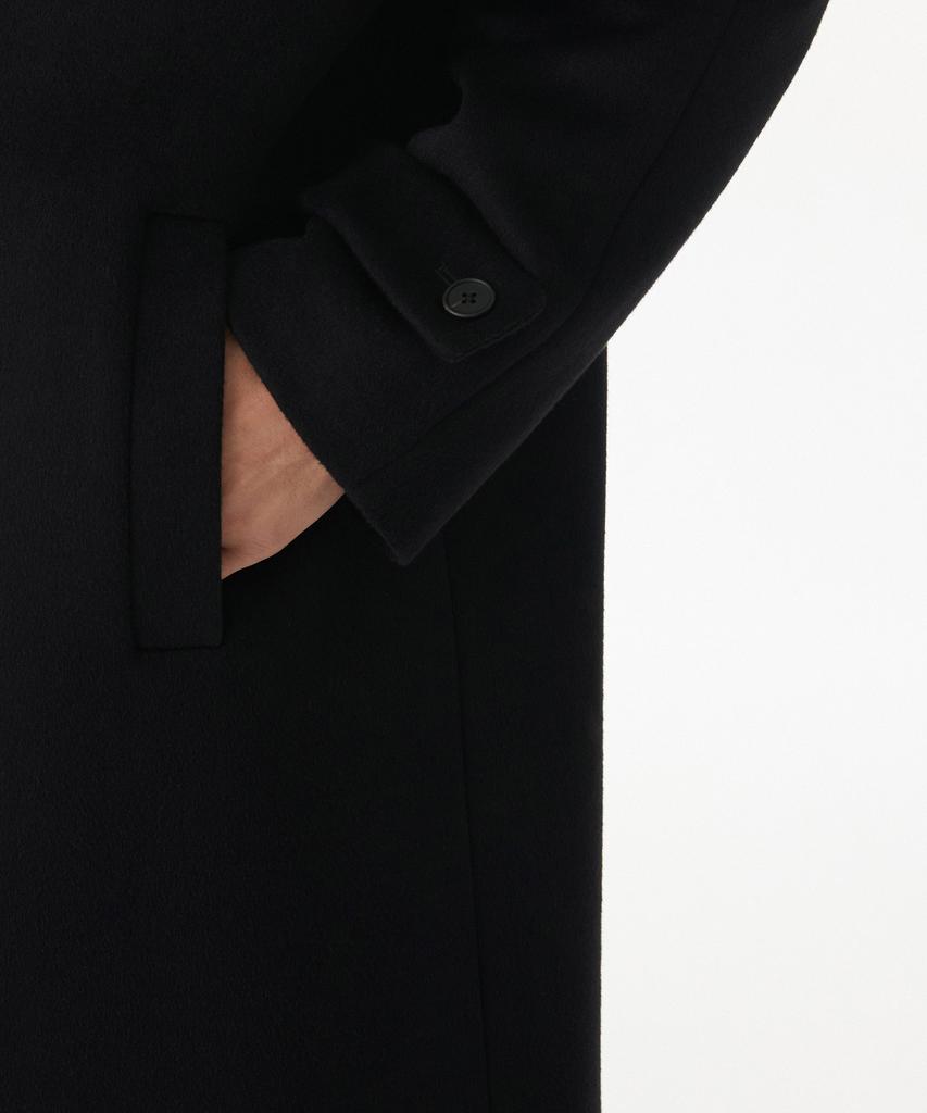 Musinsa Standard Cashmere Blend Oversized Minimal Balmacaan Coat [Black]