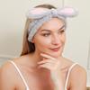 Cute Pink Rabbit Ear Style Elastic Hair Bands Women's Washable Hair Headbands Set
