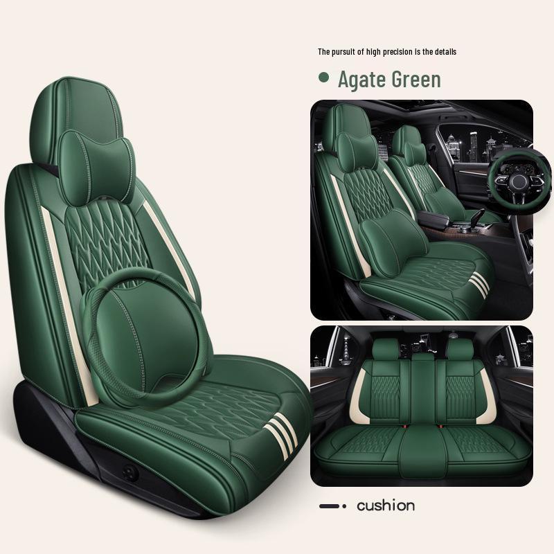 Universal Leather Car Seat Cover: Easy-to-Clean, Four Seasons Use