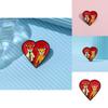 Cartoon Trendy Animal Heart Brooch Eyecatching Fox Design Pin For Personal Style