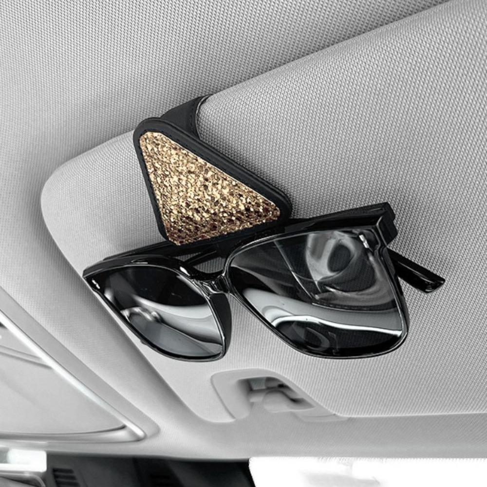 

Универсальный автомобильный солнцезащитный козырек для очков Магнитный держатель для автомобильных очков Чехол для хранения салона автомобиля чёрный