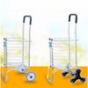 Foldable Shopping Cart with Wheels - Portable Collapsible Grocery Trolley, Heavy-Duty Fold Up Utility Wagon for Market, Laundry