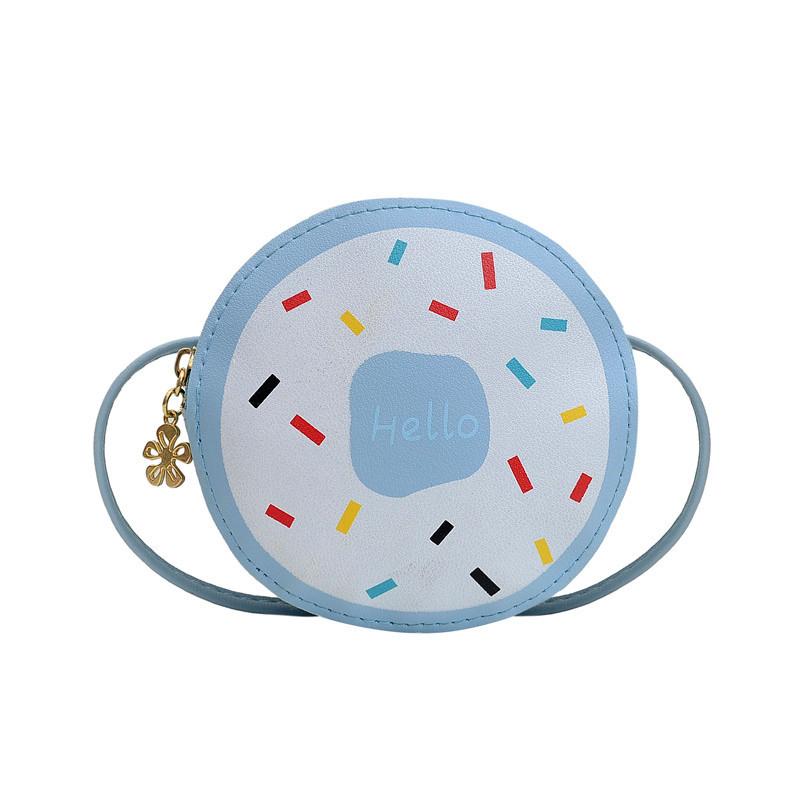 New Cartoon Doughnut Modelling Coin Purse Kawaii Children's Crossbody Bag Boy Girl Shoulder Bag Birthday Gift