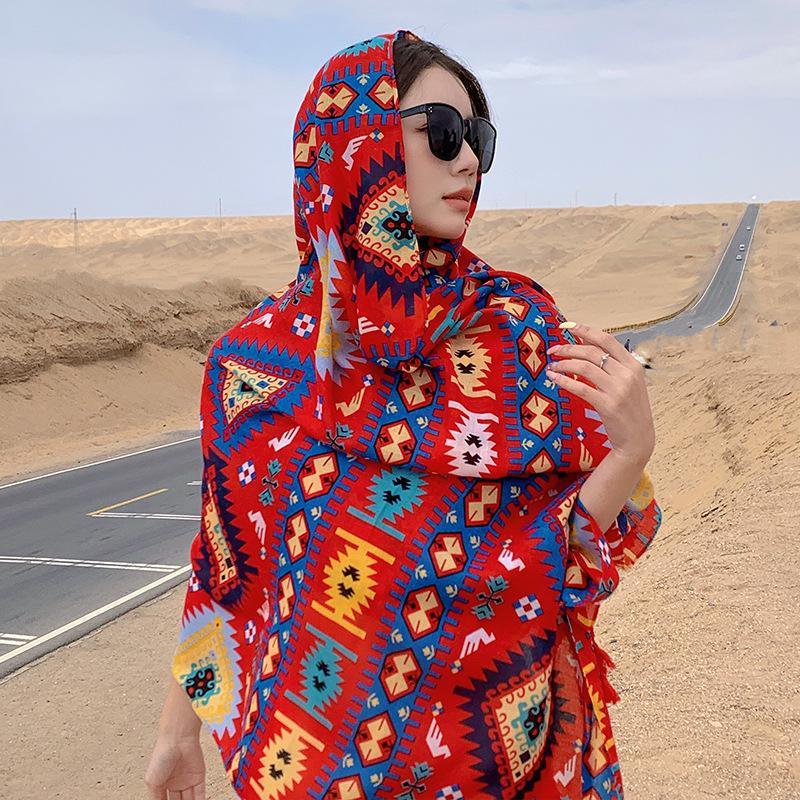 

Этнический ретро-стиль дорожный плащ и шаль для защиты от солнца 90x180 cm