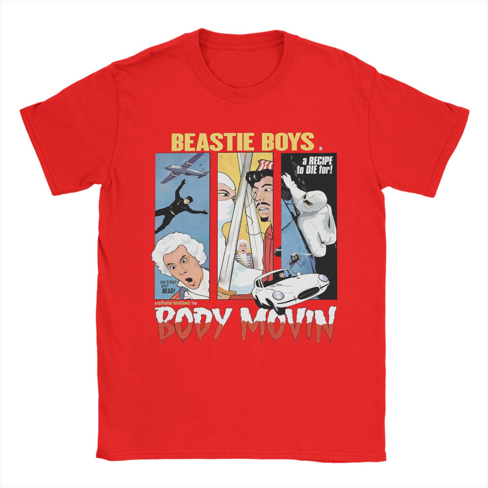 Funny Body Movin Beastie Boys T-Shirts for Men Crewneck 100% Cotton T Shirt  Short Sleeve Tees Plus Size Clothing S