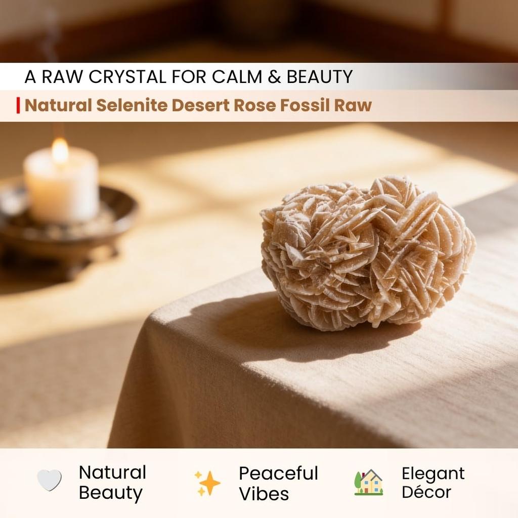 Mehrwert Natürlicher Selenit Wüstenrose Fossil Roh Unbearbeitet Heilkristall Stein Vastu Feng Shui Chakra Aura Persönliche Reiki Produkte (Edelstein-Koll