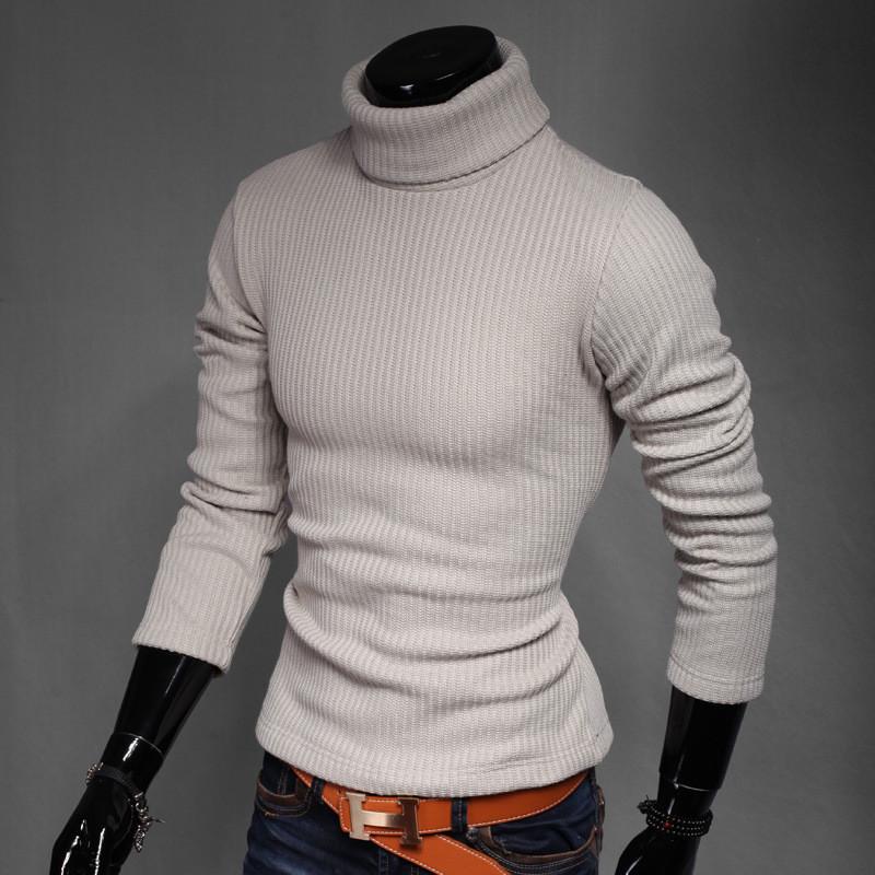 Usa Winter Men Slim Warm Knit High Neck Pullover Jumper Sweater Turtleneck Solid For Ultimate Comfort