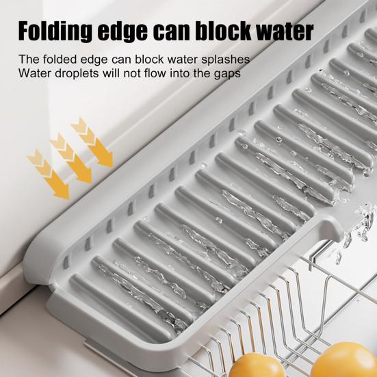 Faucet Drain Pad Water Absorption Drainage Mat Sink Countertop Narrow Edge Design Faucet Splash Guard Kitchen Bathroom Accessory
