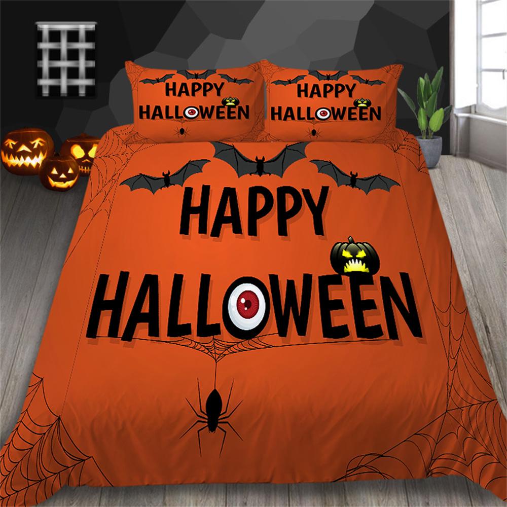 Halloween Duvet Cover Set Fashion Bedding Cover Suit King Size Bedding Teen Adluts Breathable Bedding Cover
