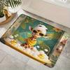 VIKAMA Cartoon Fun Carpet Giraffe Bathing Pattern Fun Doormat Soft Welcome Mat Rug For Bedroom Carpet For Live Room Bathroom Mat