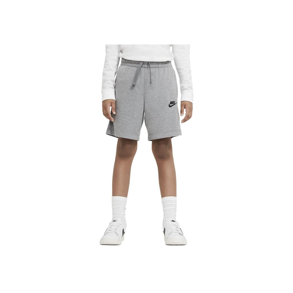 Nike Embroidered Logo Drawstring Shorts Kids Bottoms Grey DA0806-091