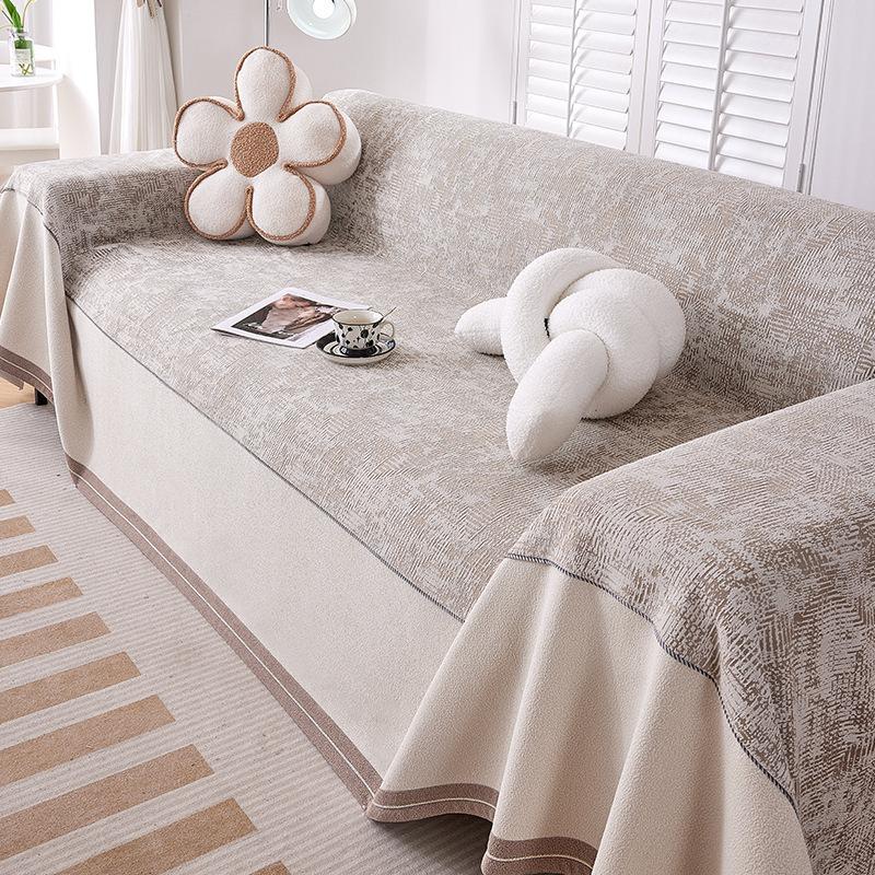 EIFLOY-Luxury Patchwork Chenille Sofa Towel, Anti Scratch Couch Chair Cover 3/4/5 Seater Decorative Throw Blanket for All Season