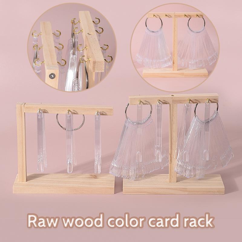 T/L-Shaped False Nail Art Color Card Display Stand Gel Polish Template Nail Art Tips Sample Stand Nail Polish Practice Shelf