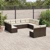 VidaXL Garden Furniture Set and Cushions 11 Pcs Brown Braided Resin 3250192