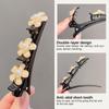 Flower Sparkling  Butterfly Braided Hair Clips Four-Leaf Clover Chopped Hairpin Duckbill Claw With 3 Small Hair Barrettes