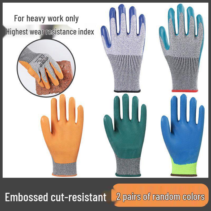 

Перчатки 5 уровня защиты от порезов, нескользящие, для кладки кирпича и механических работ - износостойкие, устойчивые к проколам, защита от проколов