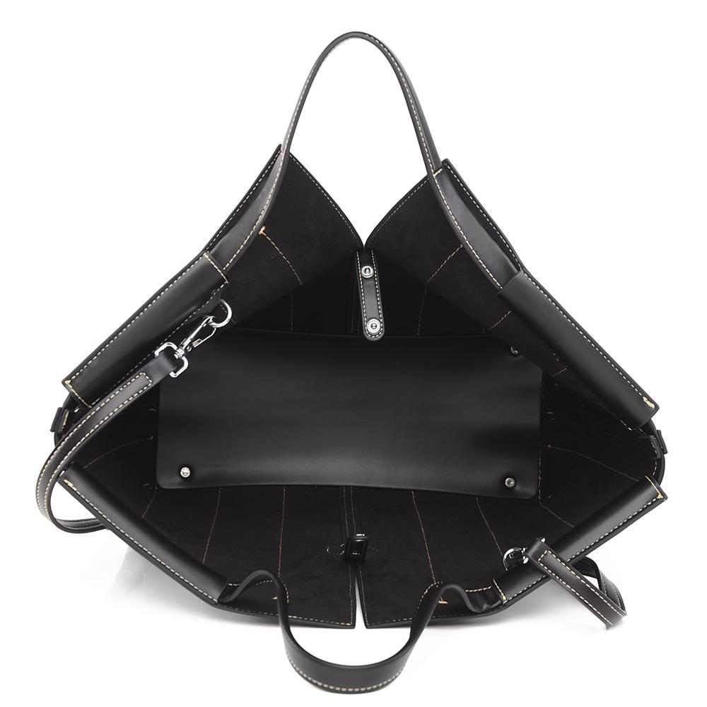 2025 Autumn New Women's Tote Bag Fashionable Large Capacity Commuter Briefcase Elegant Advanced PU Vertical Pattern Women's Handbag Muse Festival Gift