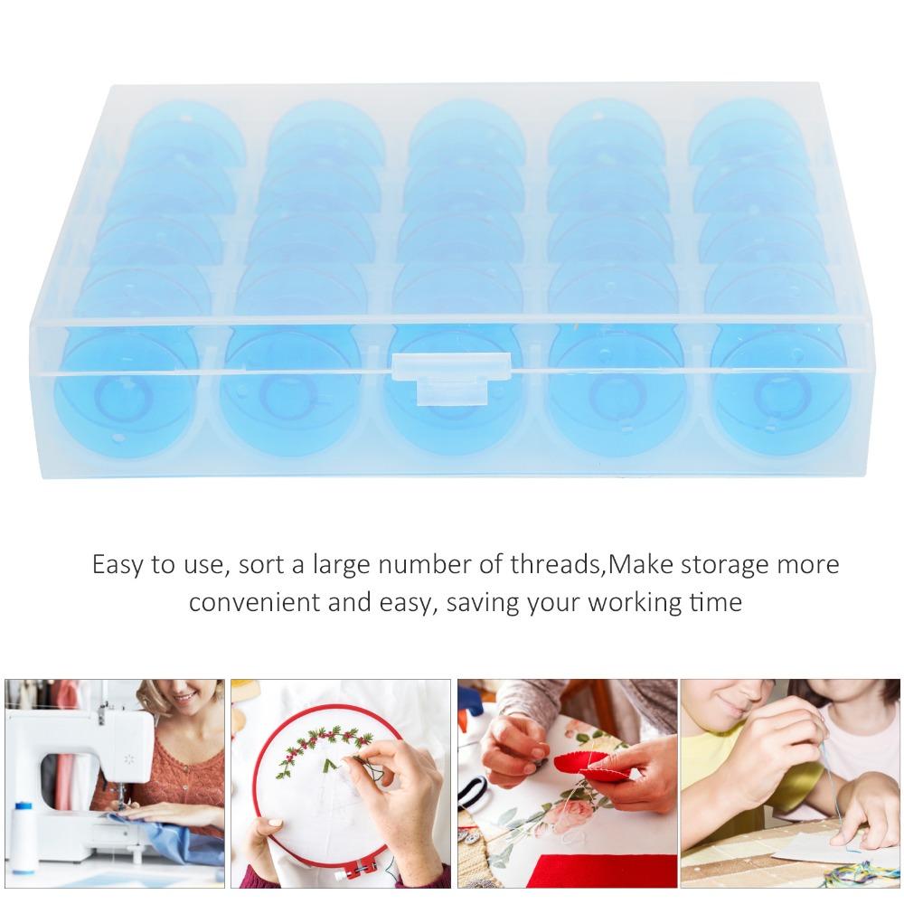 25pcs With Organizer Plastic Spool Plastic Sewing Machine Accessories  DIY Sewing