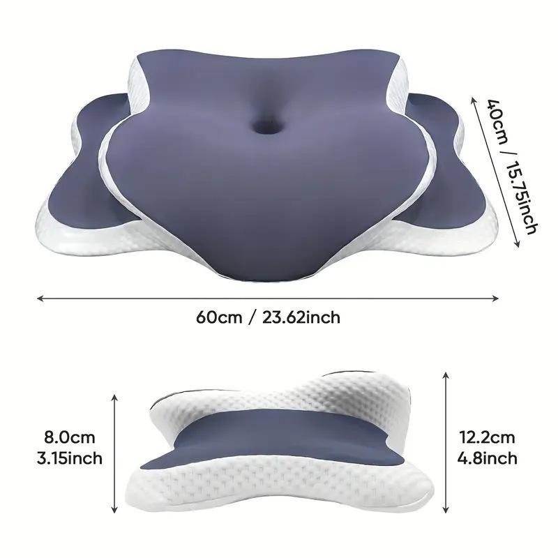 Cross-shaped Memory Foam Neck Pillow - Sleep Aid with High/Low Support