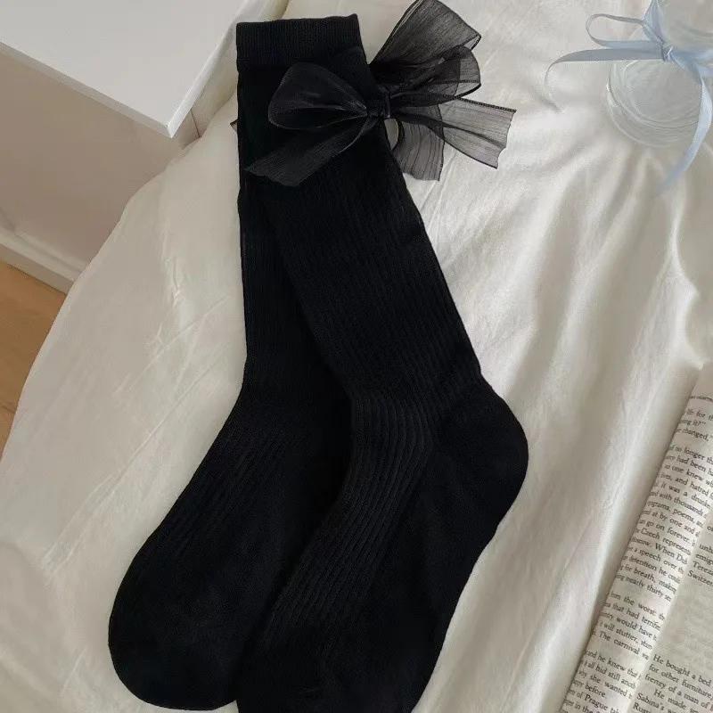 Dámské ponožky Krajka Mašlička Roztomilé Kawaii Sladké Jednoduché Módní Univerzální Středně vysoké ponožky Baletní styl JK Lolita Punčochy Dívka