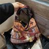 Плетеная сумка с бахромой, сумка через плечо, большая вместимость, сумка-тоут в стиле бохо, этнические сумки через плечо, сумки для отдыха на природе
