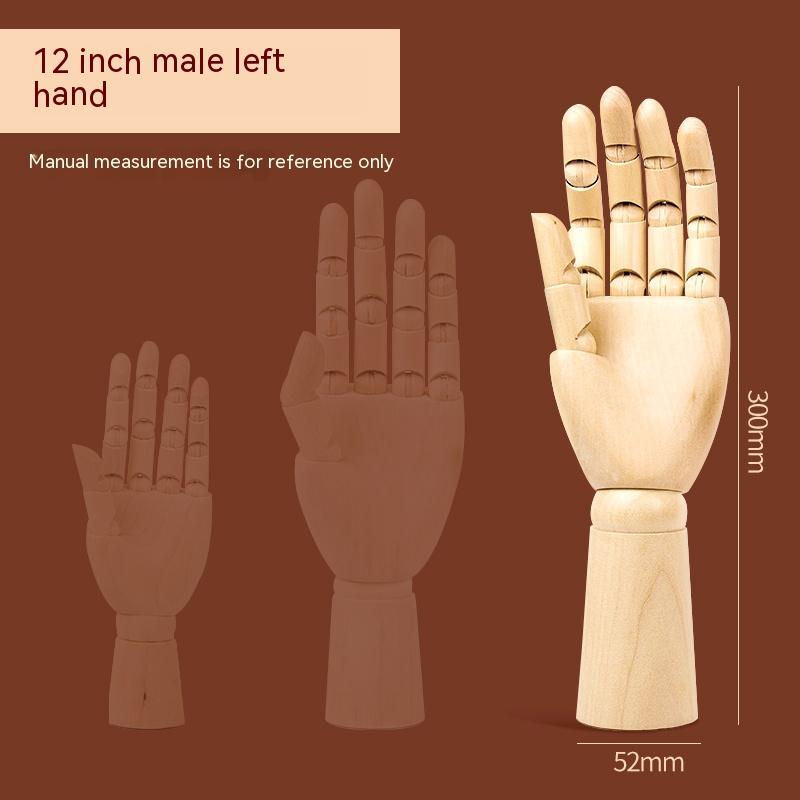 Sketch Drawing Mannequin Model Wooden Hand Model Human Artist Models Flexible Jointed Hand 5.5-12 Inches Tall Movable Limbs