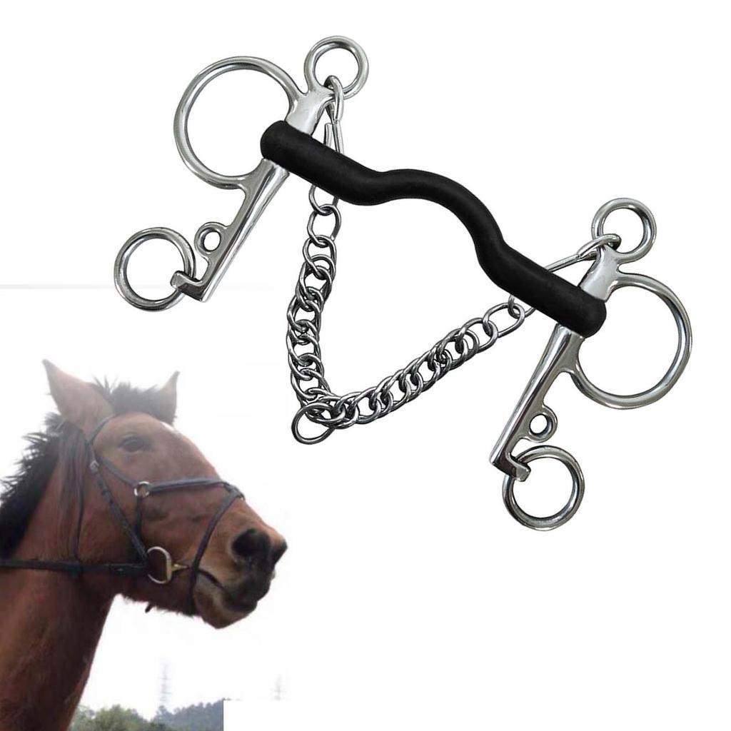 Reliable Horse Bit with Curb Hooks Chain Harness for Effective Training