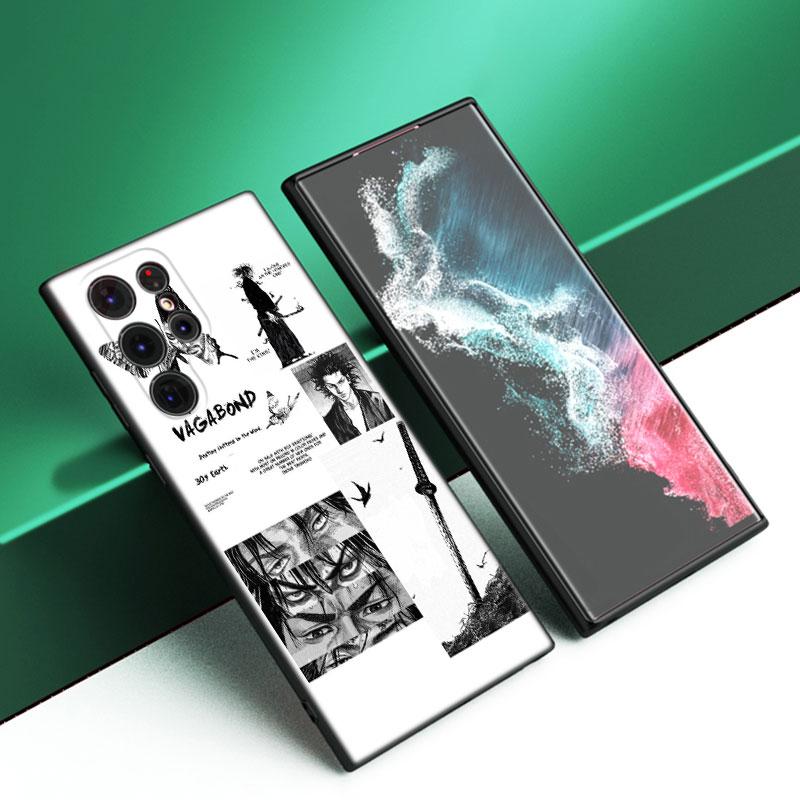 Anime Vagabond Black Silicone Phone Case For Samsung Galaxy S23 S21 S20 FE S24 S22 Ultra S10E S10 S9 S8 Plus