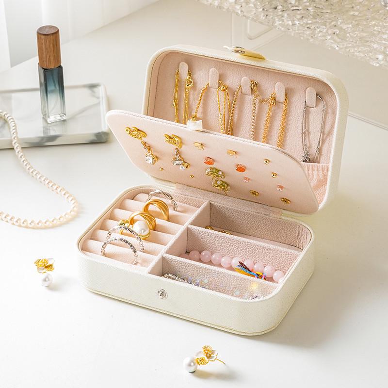 Mini Cutie Portabilă pentru Bijuterii pentru Inele, Cercei și Coliere