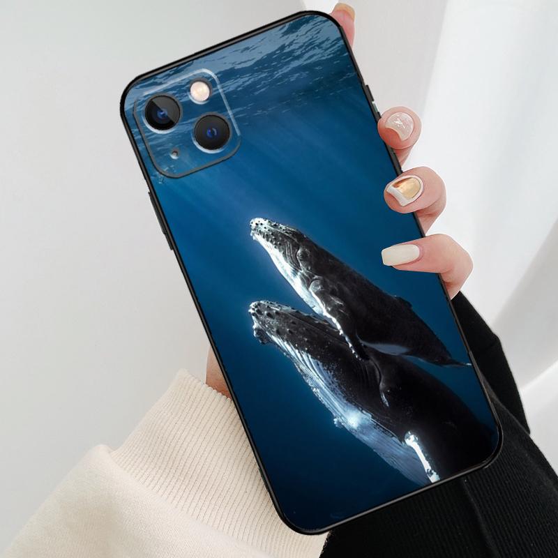 Ocean Whale Shark Waves Phone Case For iPhone 17 Pro Max 14 13 12 11 15 16 Pro Max mini 16 15 Plus 16e 17 Air Cover