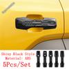 Car Rear Tail Gate Handle Protection Cover Outer Side Door Handle Trim ABS Glossy Black Accessories For BYD Leopard 5 2024 2025