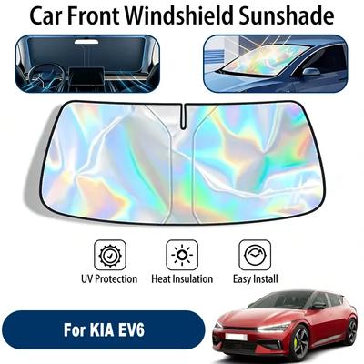 Car Windshield Sun Shade UV Reflective Sun Visor Protection Cover For Kia EV6 CV 2021-2026