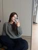 Jacquard Sweater - Small Rolled Edge, Round Neck, Loose and Slimming Korean Style Casual Top