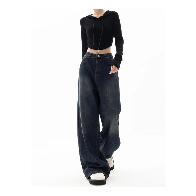 Y2K Vintage High Waist Harajuku Loose Jeans Pants Korean Fashion Women's Grunge Wide Leg Oversized Denim Trouser Female Clothes
