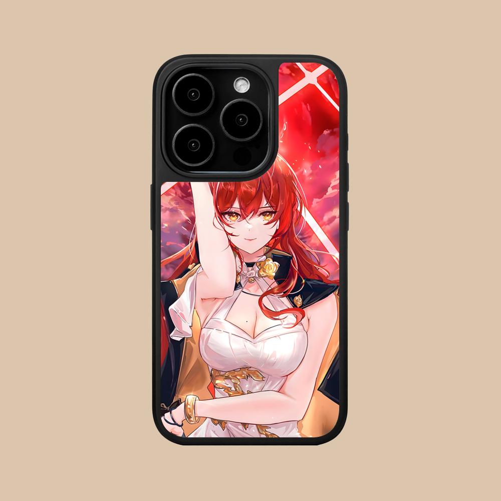HSR Himeko Matte Surface Mobile Phone Case for iPhone 17 16 15 14 13 12 11 Air Pro Max Plus Colorful Cover
