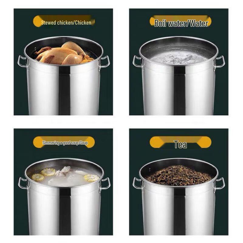Zhongji 201 Stainless Steel Commercial Stock Pot with Lid