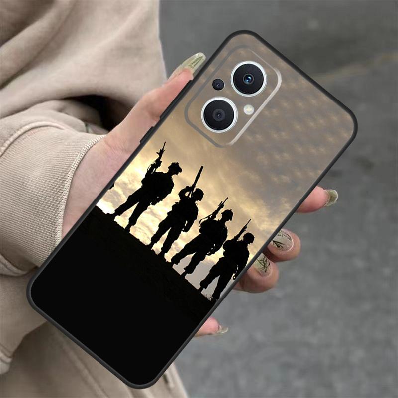 Camouflage Militär Armee Hülle Für OPPO Reno 11 11F 10 Pro 4Z 5Z 8T 5 6 7 8 Lite OPPO Find X5 X6 Pro X2 X3 Lite Abdeckung