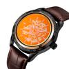 Creative Skeleton Mechanical Wristwatch Automatic Self Winding Watches Men Leather Steampunk Clock Without Battery Uhr Reloj